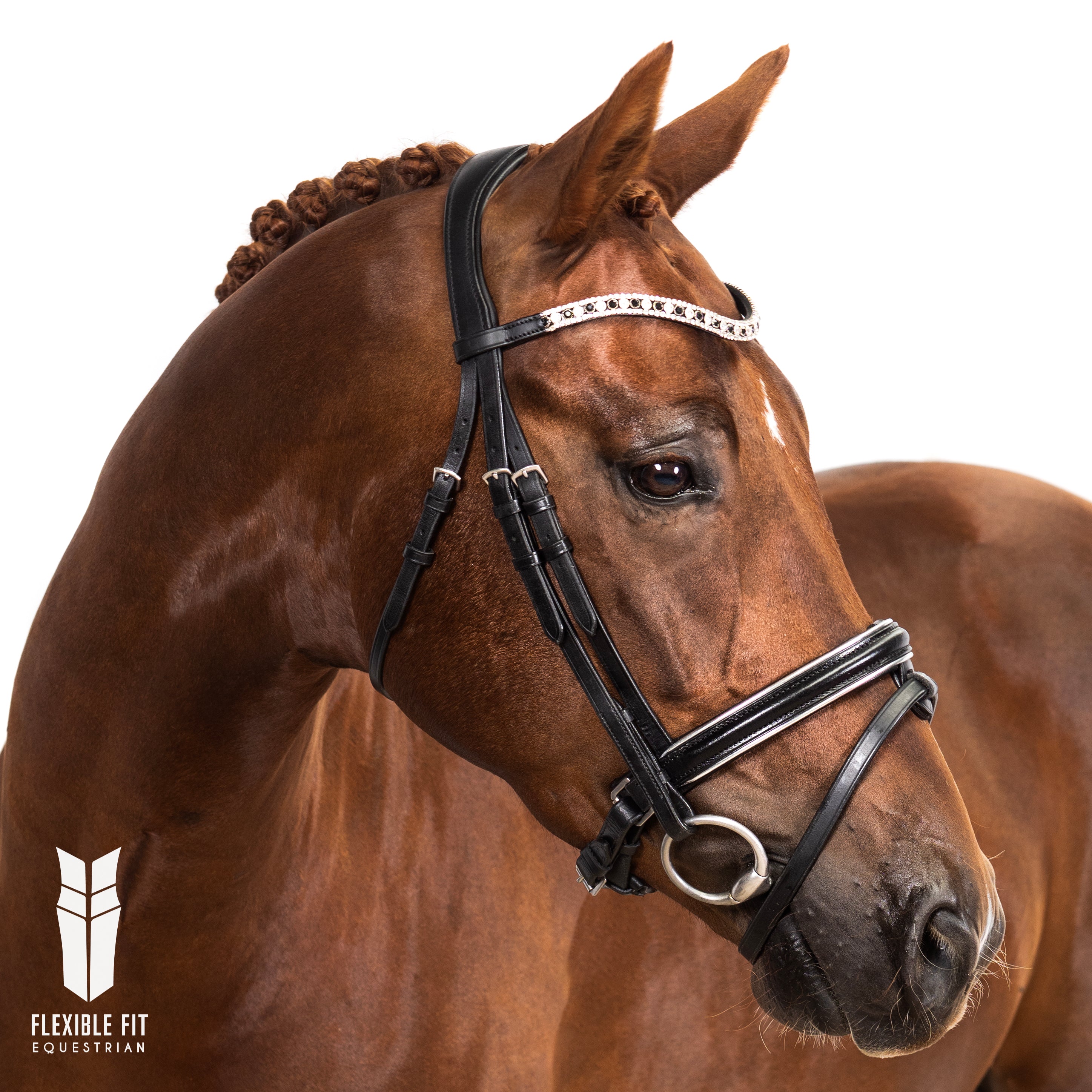 Premium Black Snaffle Bridle ‘Solstice’
