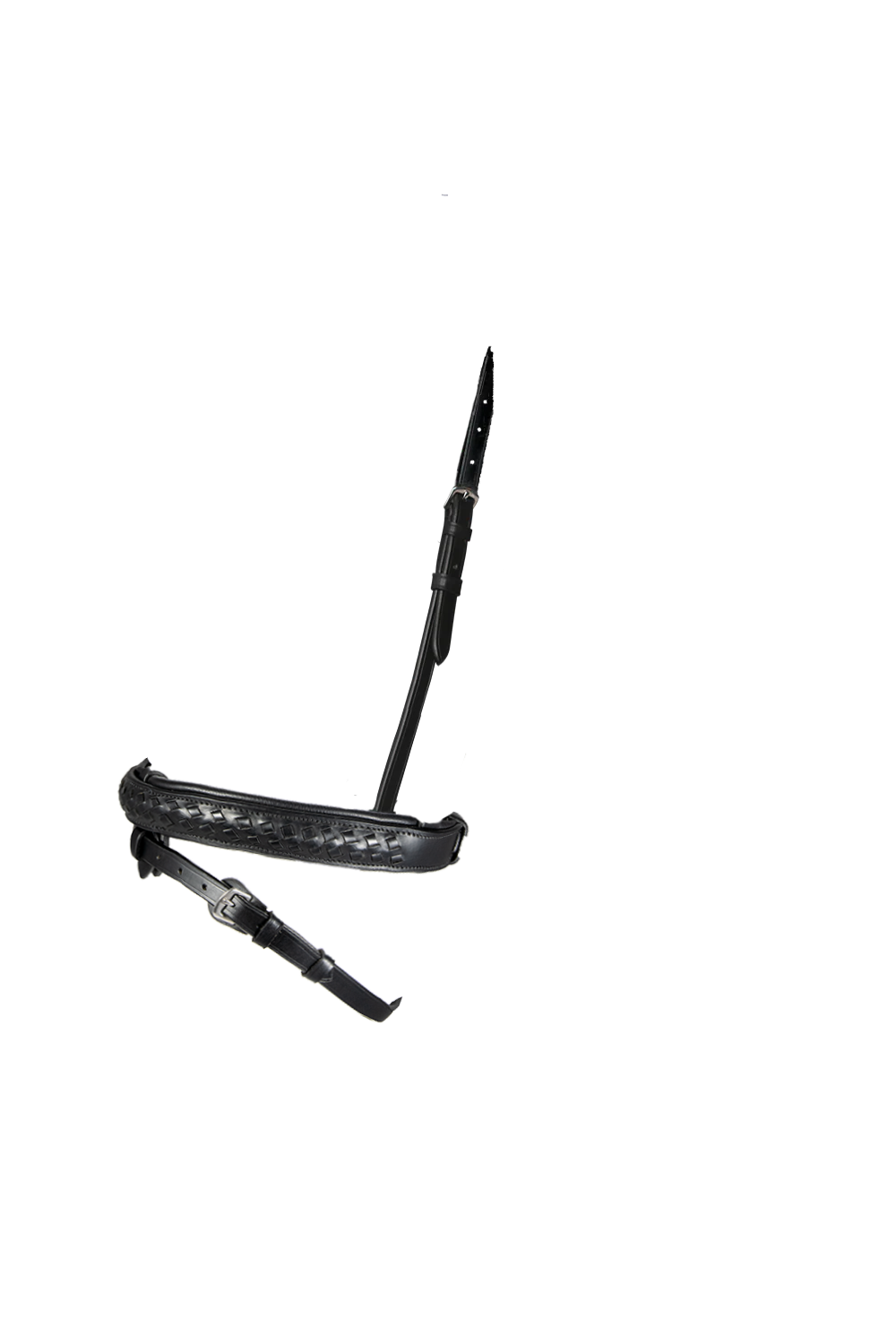 STRAIGHT PLAITED CONVERTER EVENTER – BLACK SNAFFLE / DOUBLE NOSEBAND