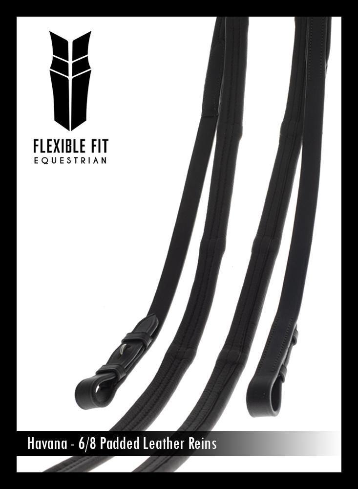 Padded Leather 6/8 Billets Havana Reins
