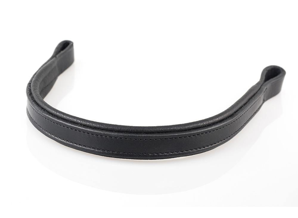 Plain Flat Padded – Black Browband