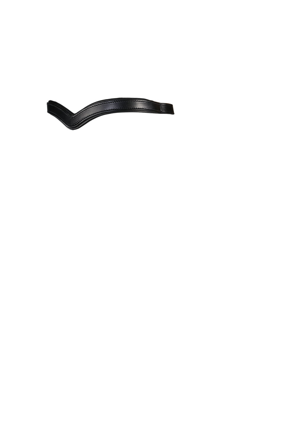 Plain Flat V – Black Browband