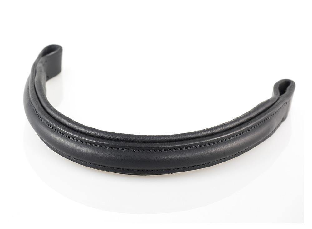 Plain Raised Padded – Black Browband