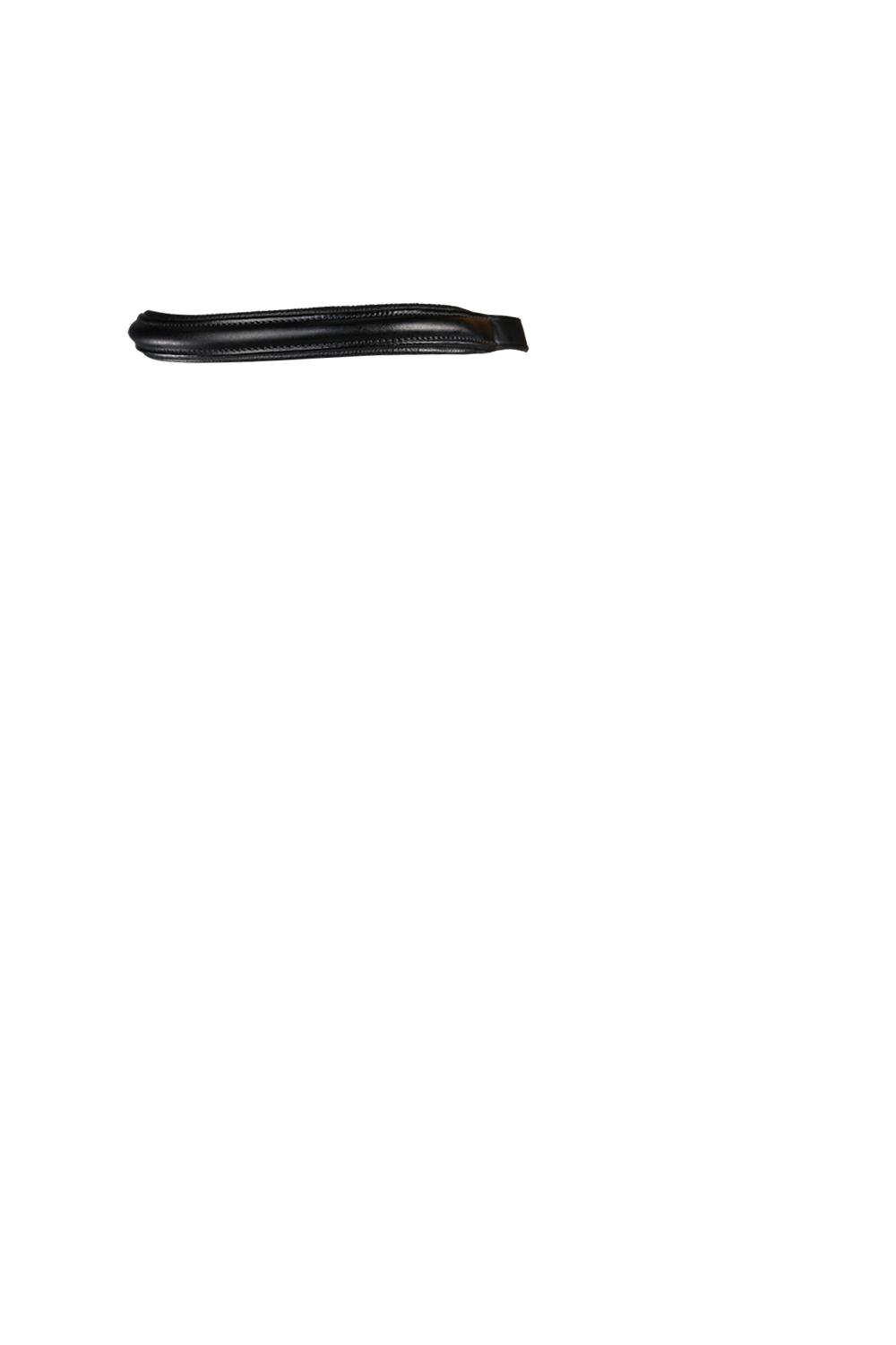 Plain Raised Padded – Black Browband