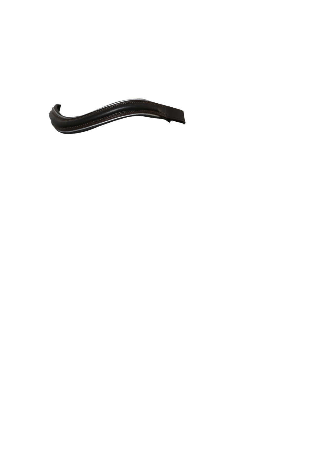 Plain Raised Wave Silver Pipe – Havana Browband