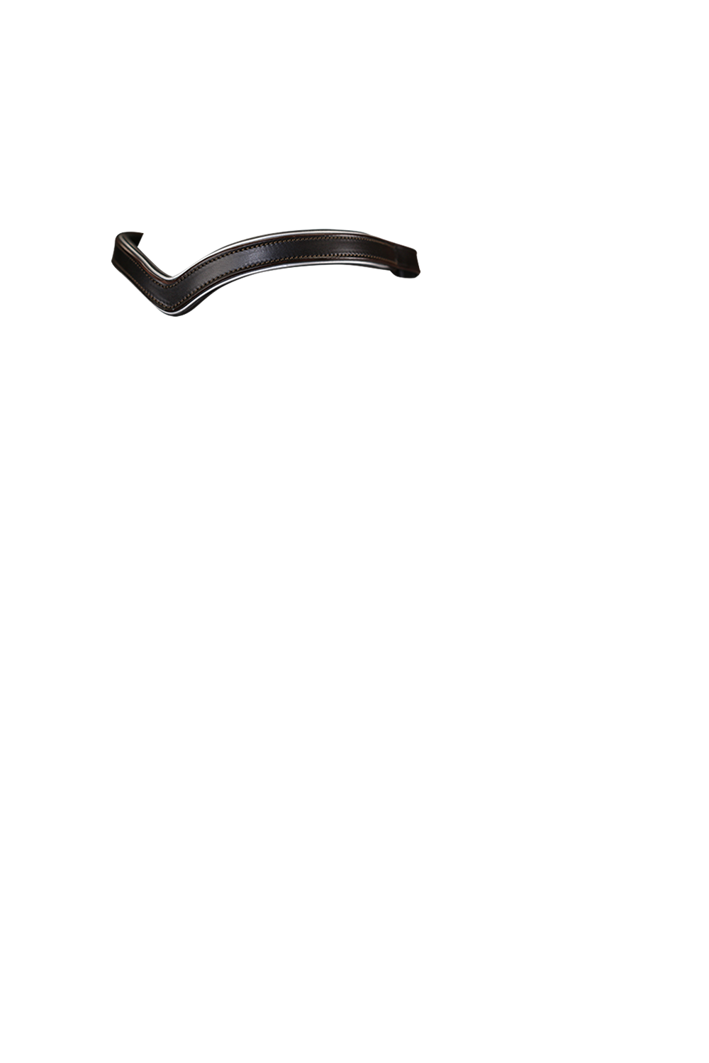 Plain V Silver Pipe Flat – Havana Browband