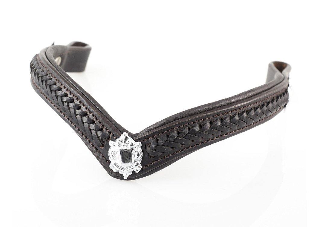 Plaited with Shields V Shape – Havana Browband