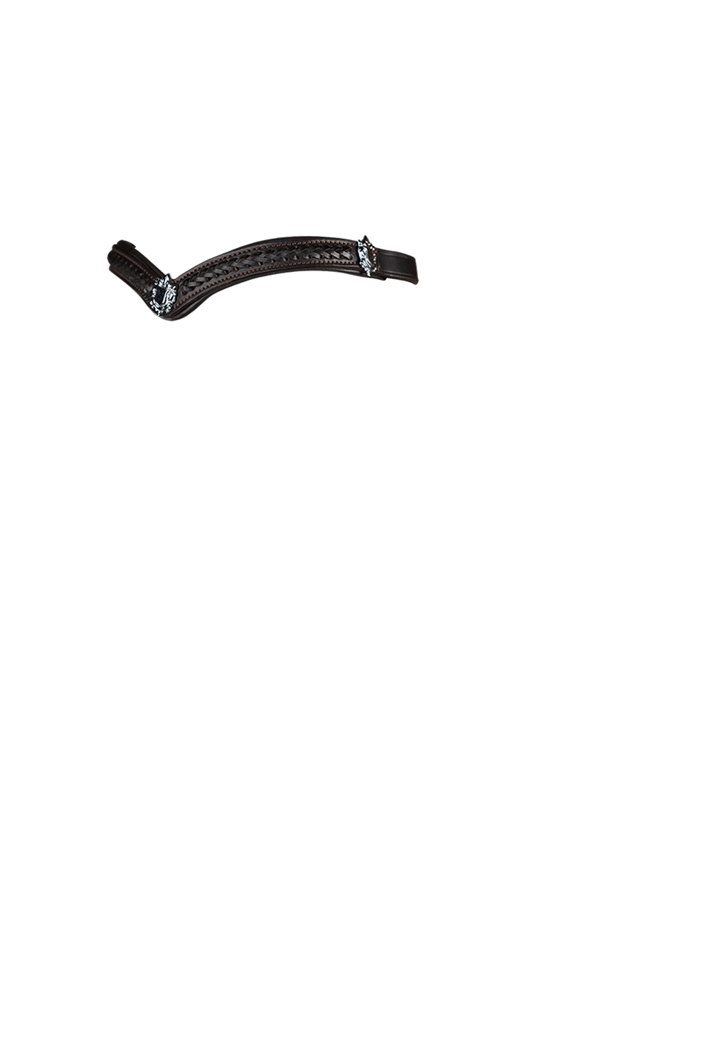 Plaited with Shields V Shape – Havana Browband