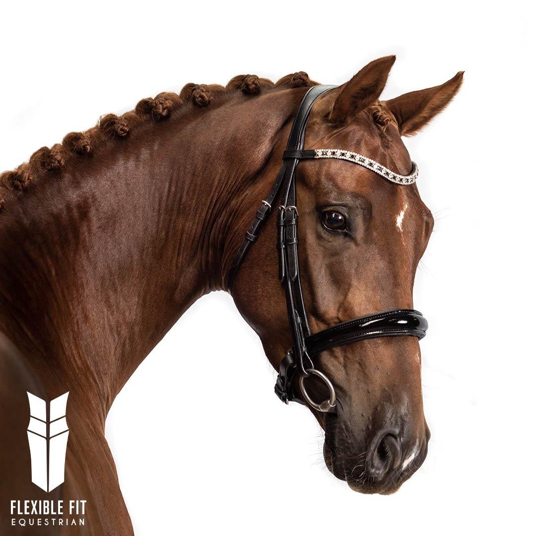 Premium Black Snaffle Bridle ‘Eternity’