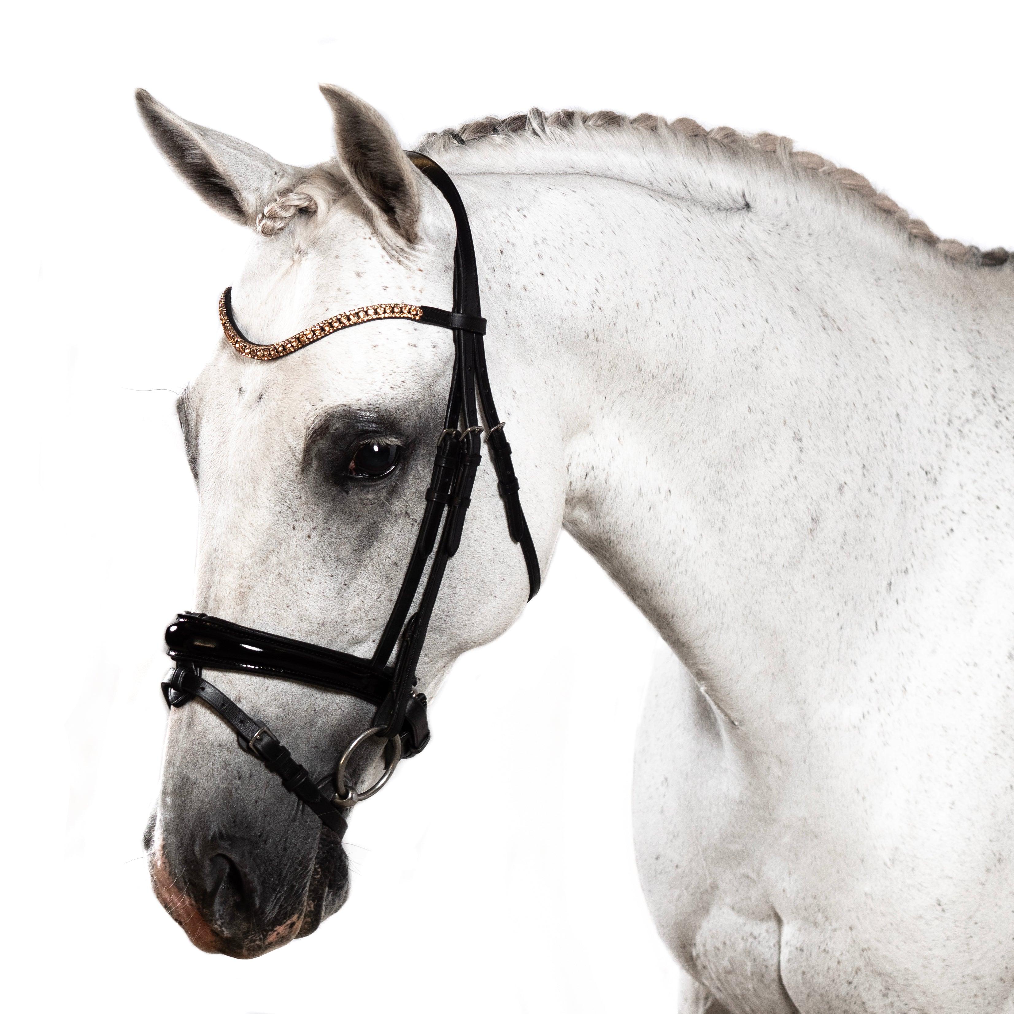 Premium Black Snaffle Bridle ‘Ravel’