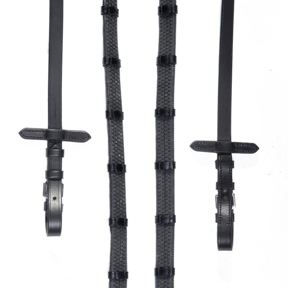 Rubber Grip Black Reins