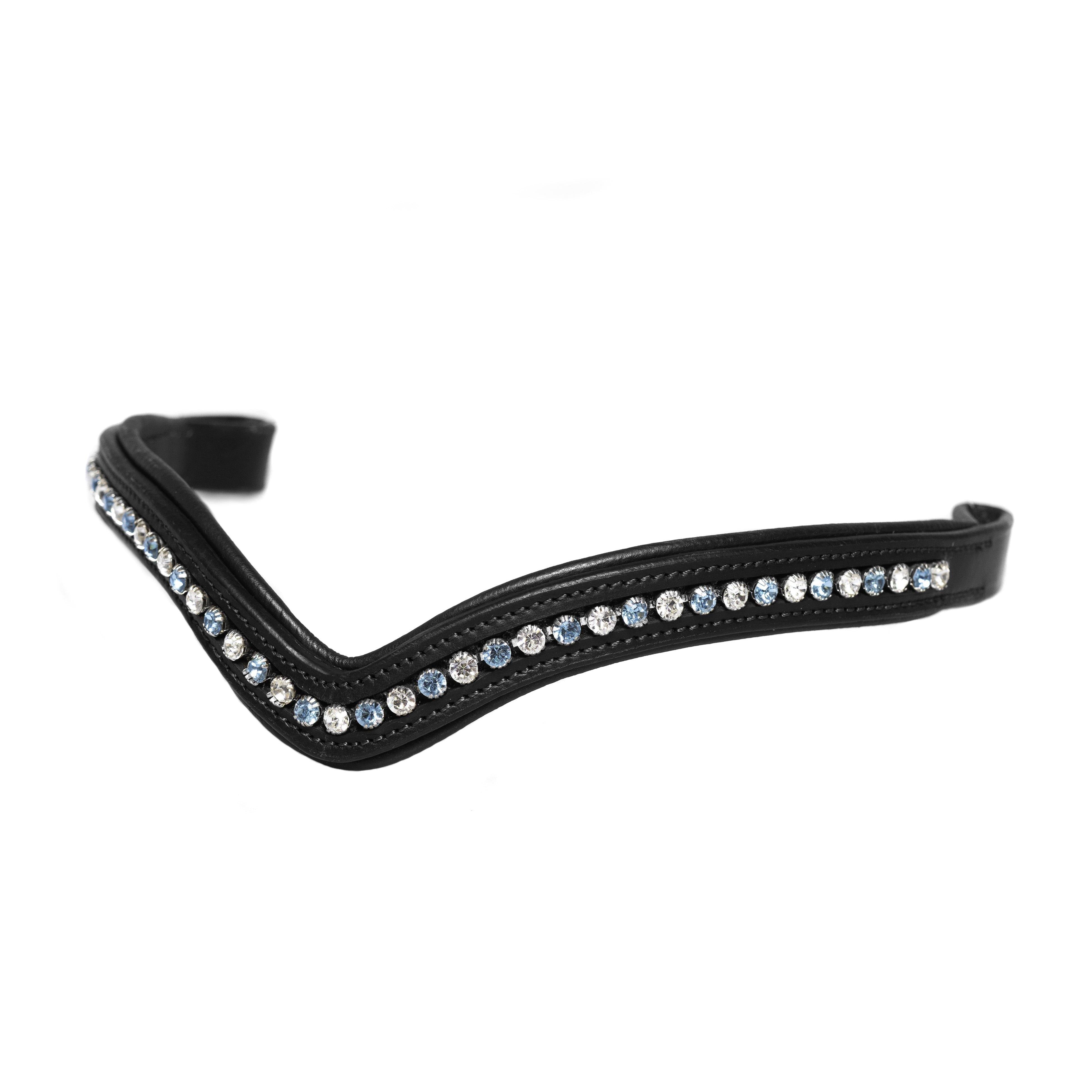 Sky Blue and Clear V Mid Thin – Black Browband