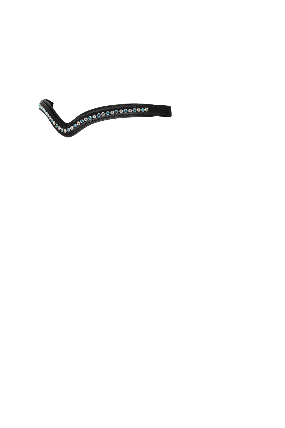 Sky Blue and Clear V Mid Thin – Black Browband