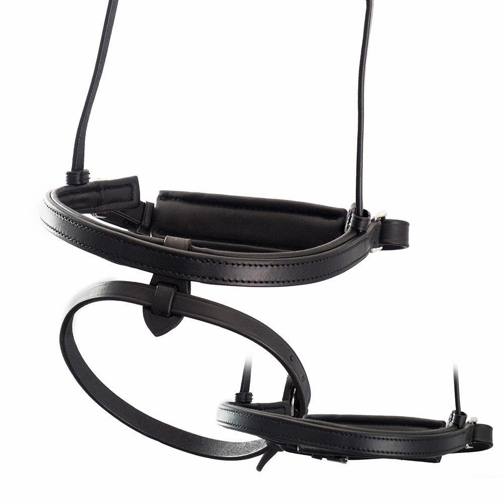 Straight Flat 7/8 Wide Converter Crank – Black Snaffle / Double Noseband