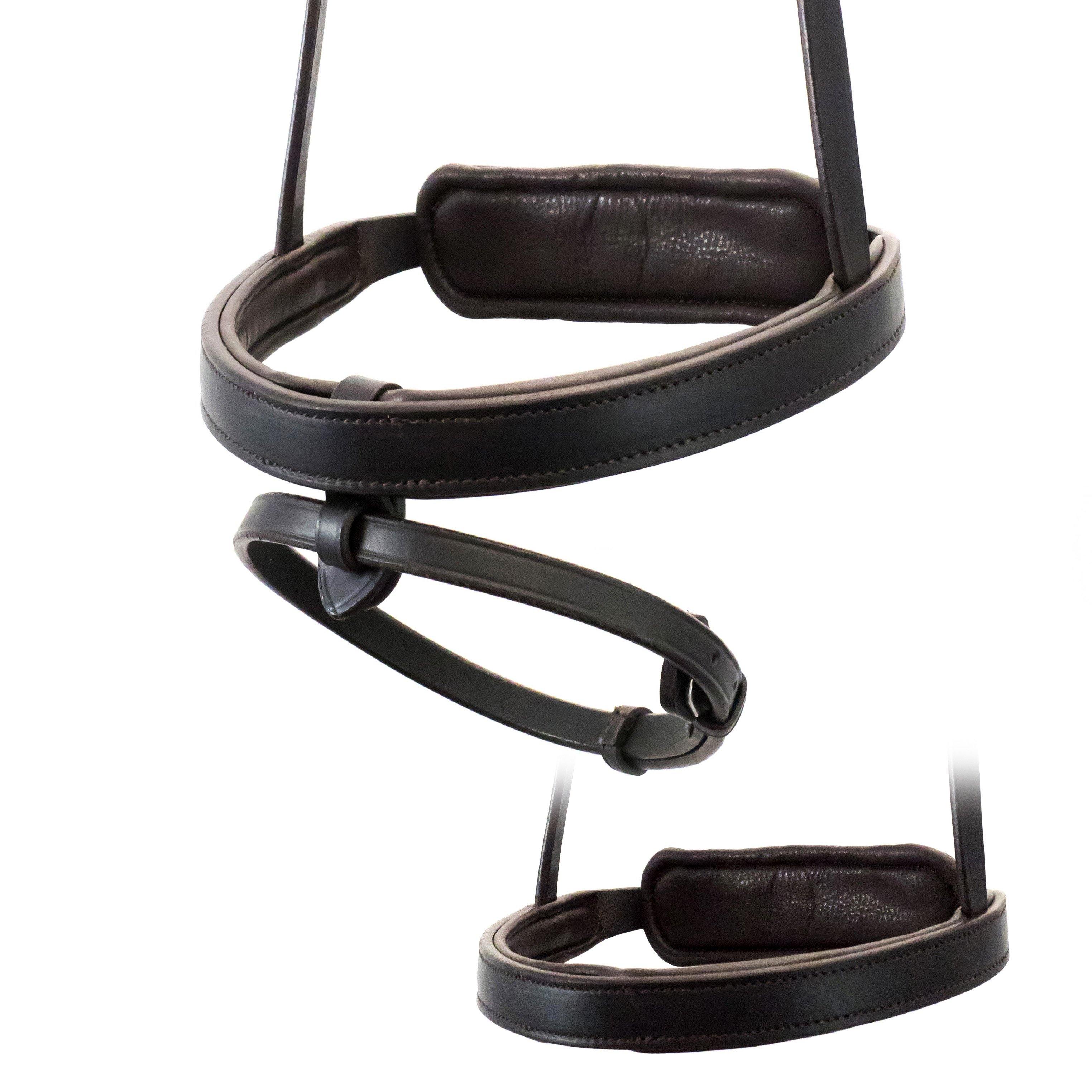 Straight Flat Plain Converter Eventer – Havana Snaffle / Double Noseband