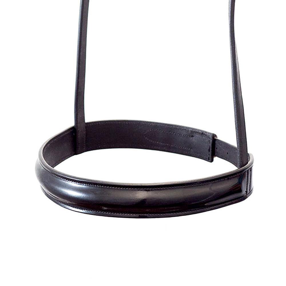 Straight Raised Patent Show Cavesson – Black Noseband