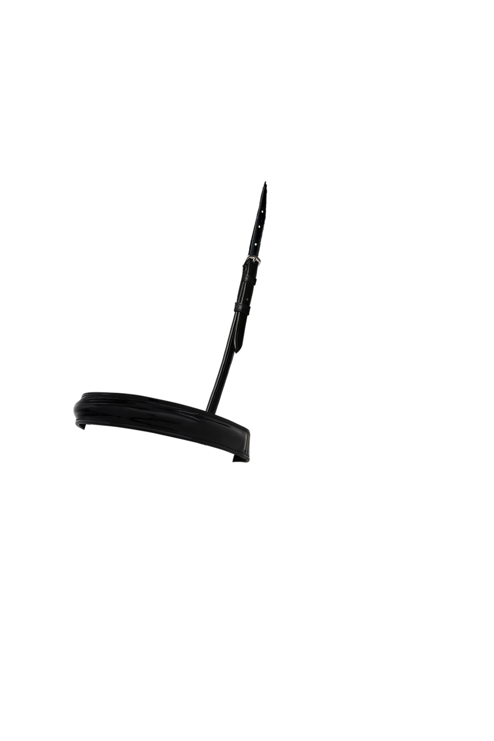 Straight Raised Patent Show Cavesson – Black Noseband