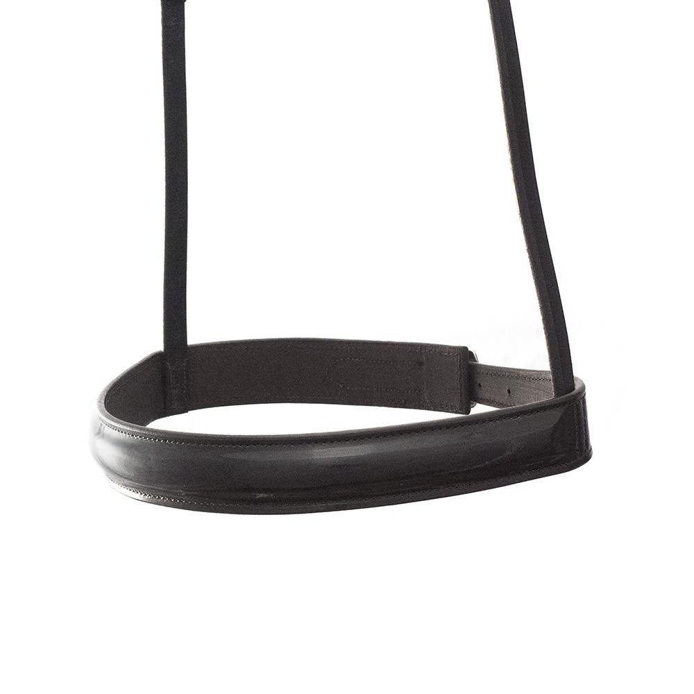 Straight Raised Patent Show Cavesson – Havana Noseband