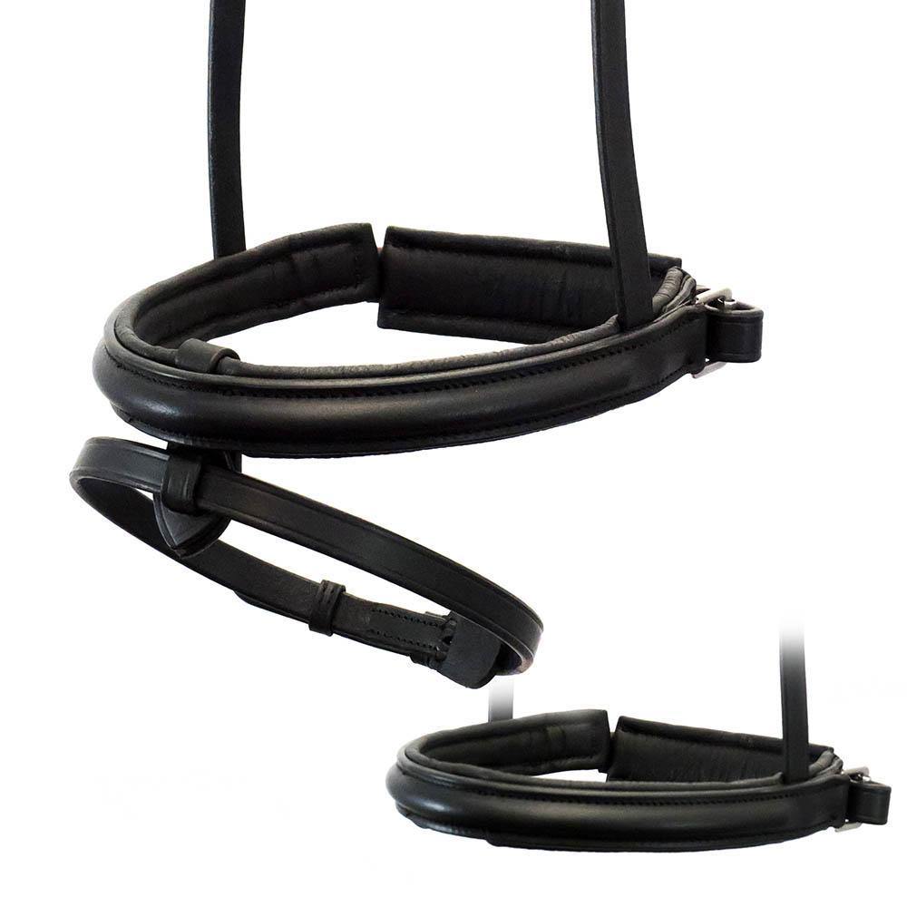 Straight Raised Plain Converter Crank – Black Snaffle / Double Noseband